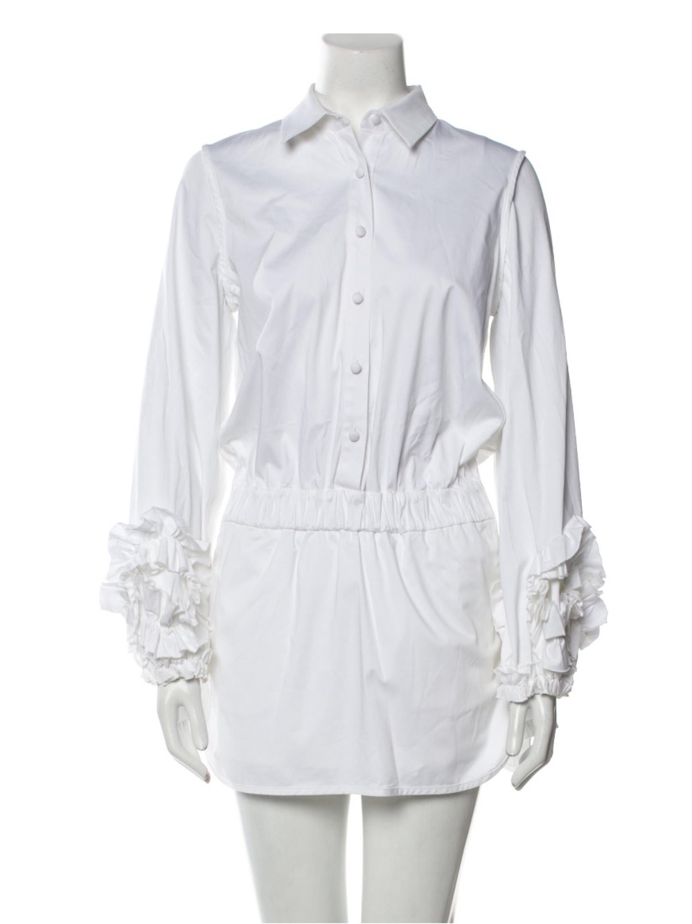 Alexis Ruffled Sleeve Blouse White Small Like New
